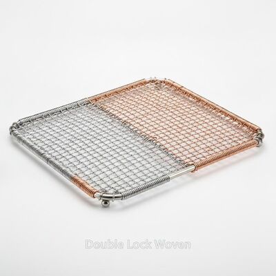 Double Lock Woven Crimped Wire Mesh Stainless Steel 304 316 BBQ Grill Net